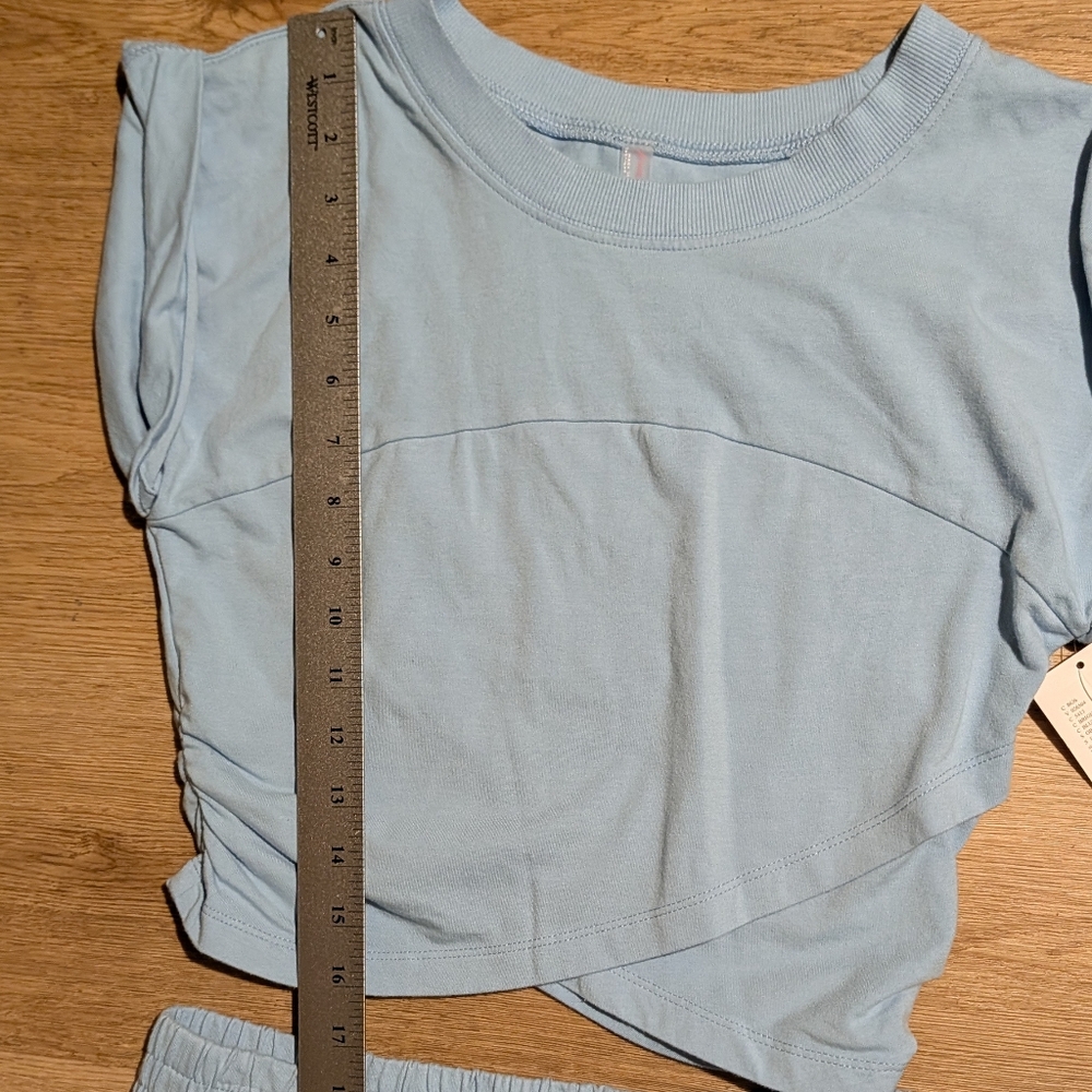Free People Movement Hot Shot Crossover 2pc Set in Bright Blue sz Small - Picture 11 of 16